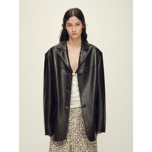 Firelady Fur Women‘s Sheepskin Jacket Blazer | Imported Suede Leather in Vintage “Meillard” Style"Sydney Echoes"