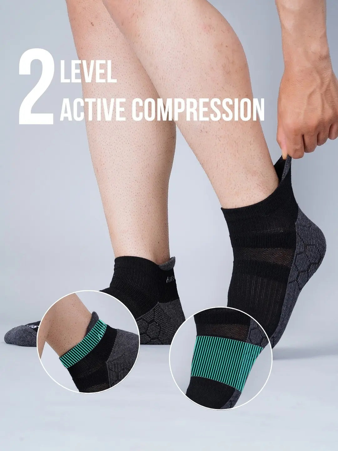 Breathable moisture-wicking sports socks with sweat bands top quality 3