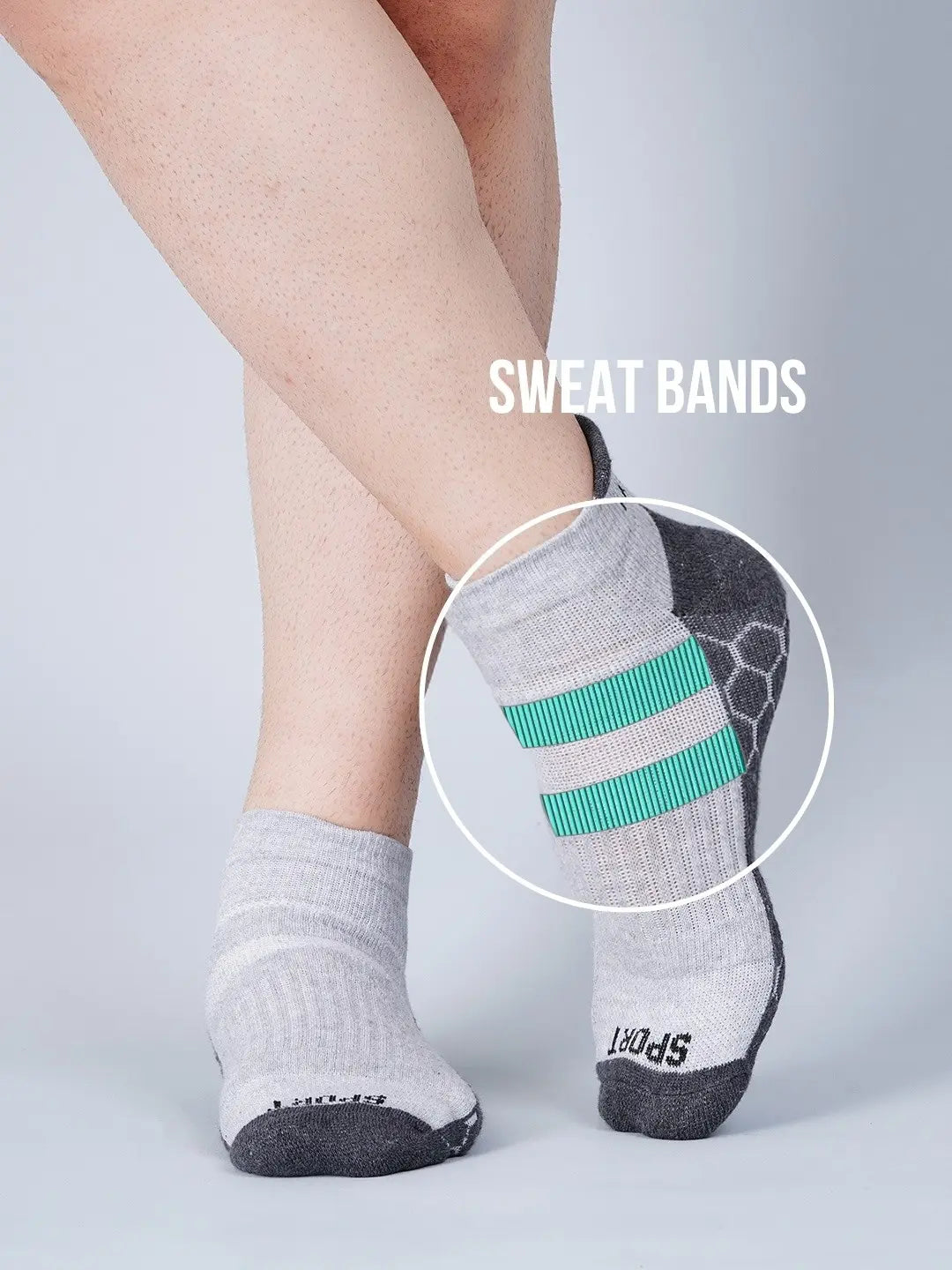 Breathable moisture-wicking sports socks with sweat bands top quality 1